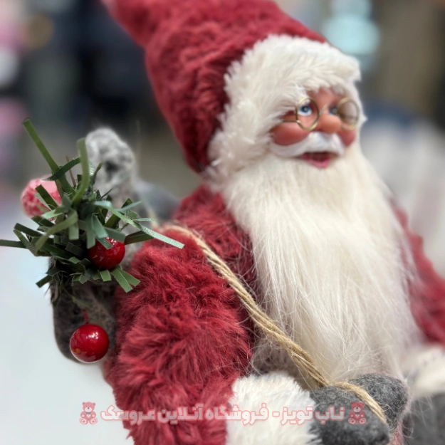 13 عروسک بابانوئل 30 سانت لباس پشمی