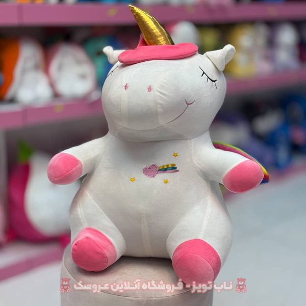 عروسک اسب تک شاخ یونیکورن سفید