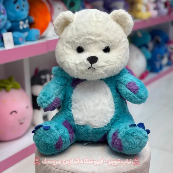 عروسک خرس لباس سالیوان 40 سانتی