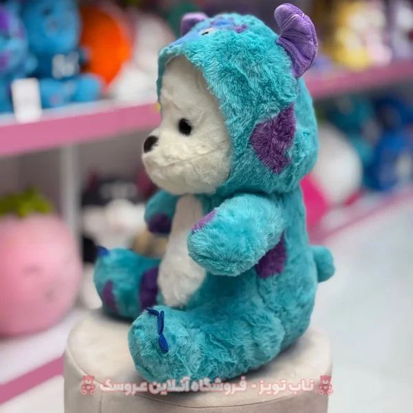 عروسک خرس لباس سالیوان 40 سانتی