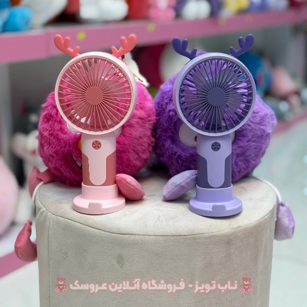 پنکه دستی شارژی طرح شاخ گوزنی