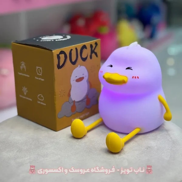 چراغ خواب سیلیکونی اردک نشسته