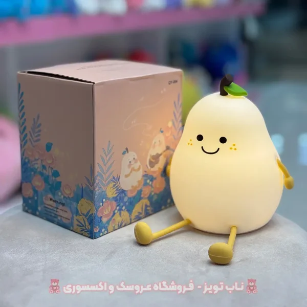 چراغ خواب سیلیکونی گلابی نشسته