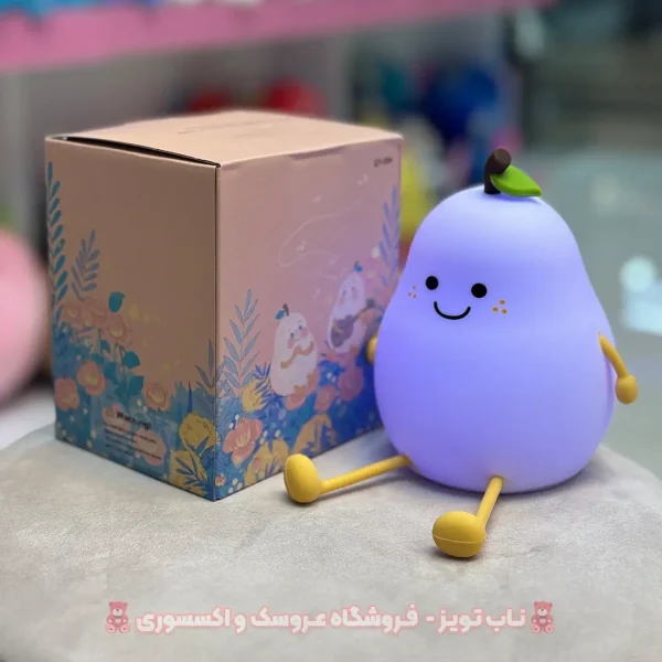 چراغ خواب سیلیکونی گلابی نشسته