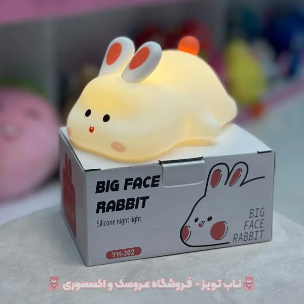 چراغ خواب سیلیکونی خرگوش خوابیده