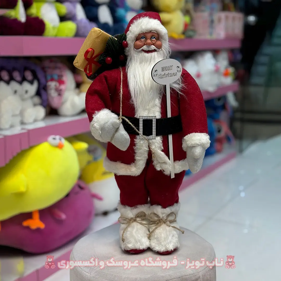 Santa-Claus-doll-50-2-1 عروسک بابانوئل 50 سانت لباس قرمز