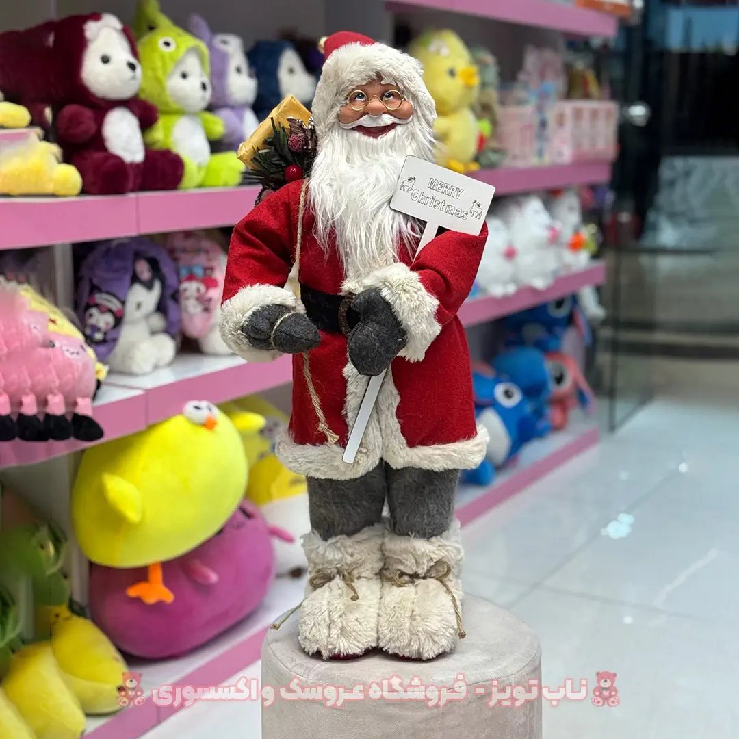 Santa-Claus-doll-70 عروسک بابانوئل 70 سانت لباس قرمز