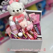 باکس ولنتاین دخترونه سفید بنفش کد NA120