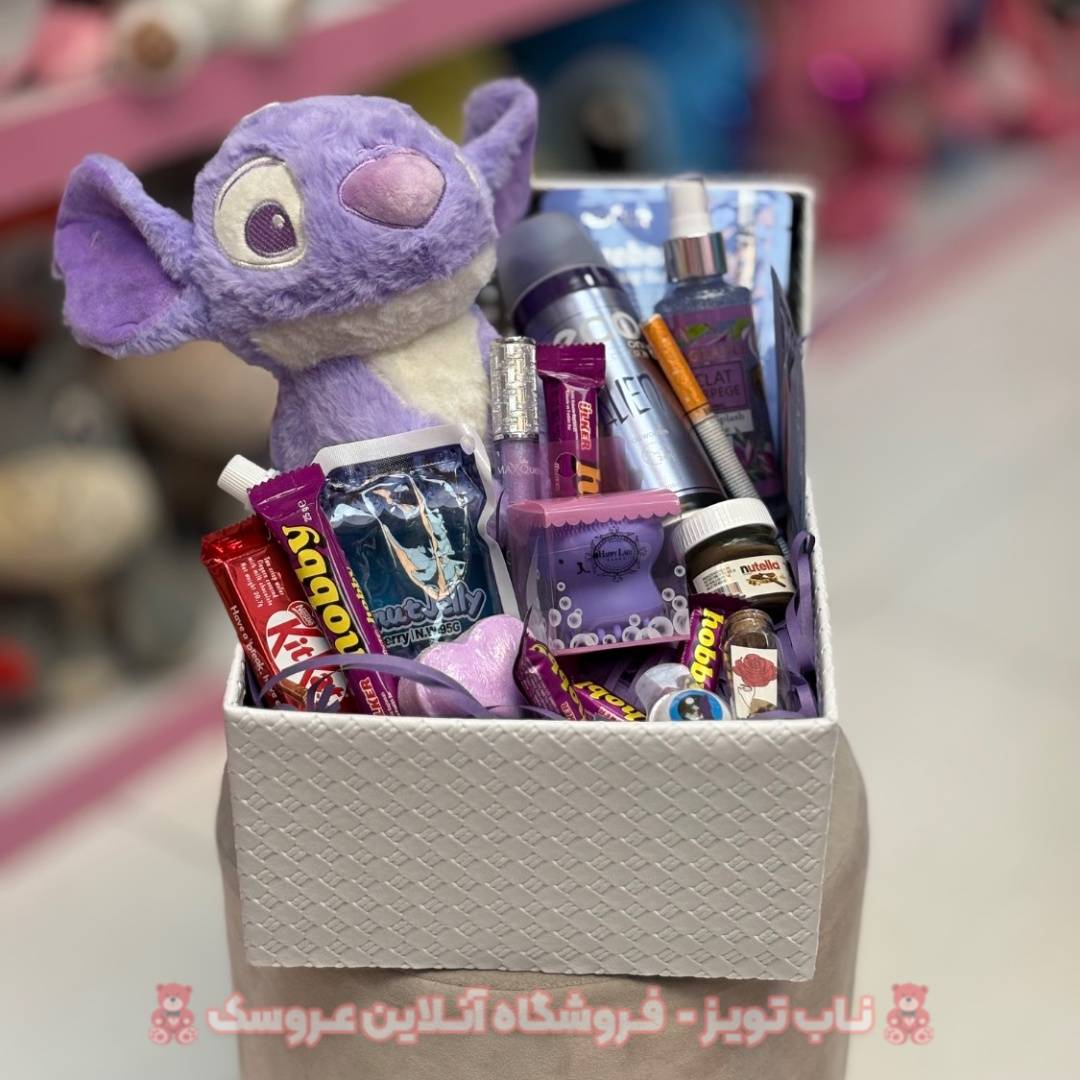 باکس ولنتاین دخترونه بنفش کد NA121